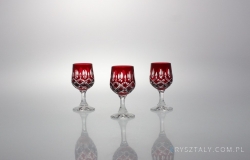 Kieliszki kryształowe do wódki 40 ml - RUBIN (3 CARO)