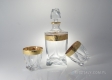 Komplet kryształowy do whisky - QUADRO RICH GOLD (whisky set 1+6) - zdjęcie małe 2