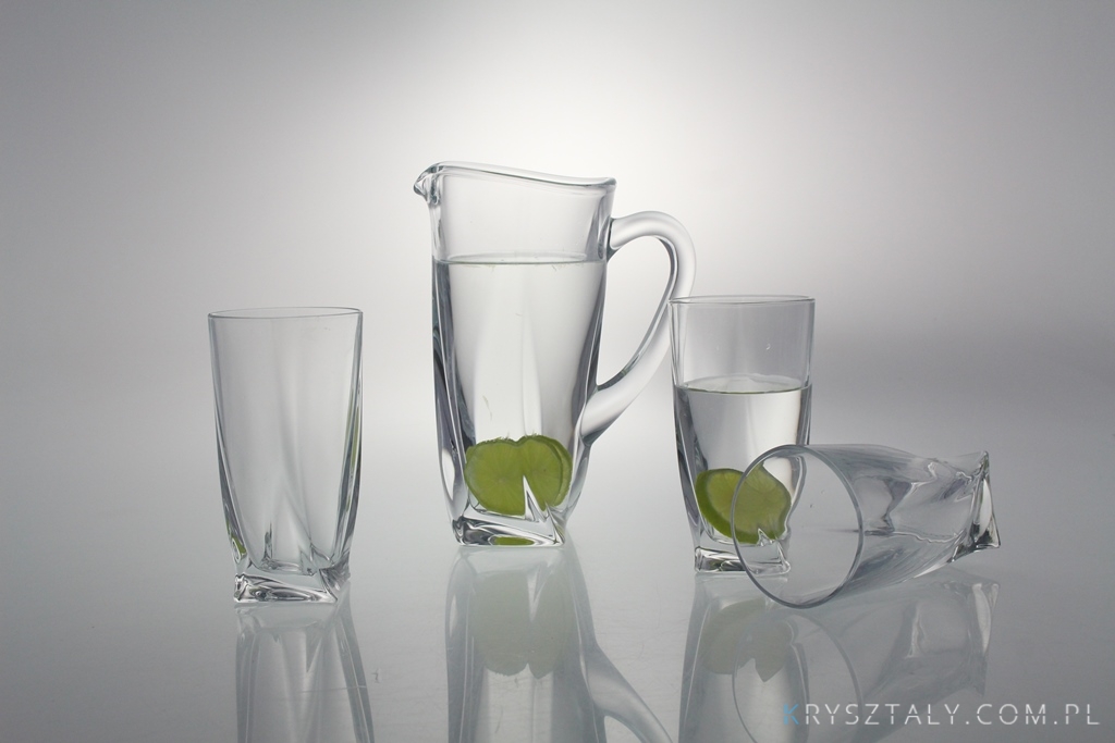 Komplet kryształowy Dzbanek + 6 szklanek - QUADRO (410880611) - zdjęcie główne