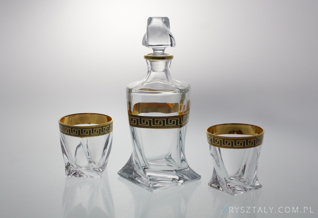 Komplet kryształowy do whisky - QUADRO VERSO Gold (CZ531858) - zdjęcie główne