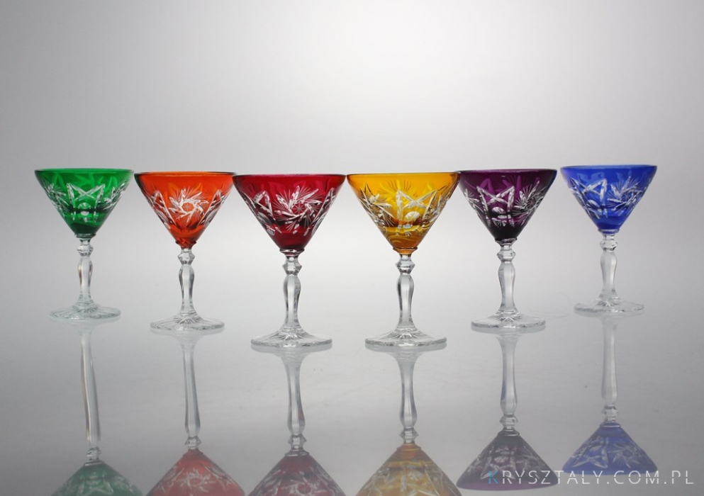 Kieliszki kryształowe /małe/ do martini 40 ml - KOLOR MIX - zdjęcie główne