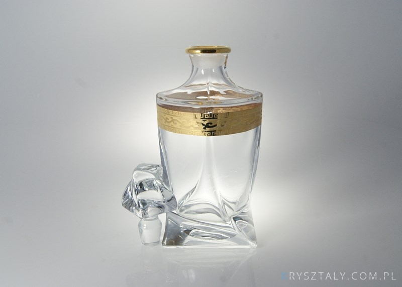 Komplet kryształowy do whisky - QUADRO RICH GOLD (whisky set 1+6)  - zdjęcie duże 1