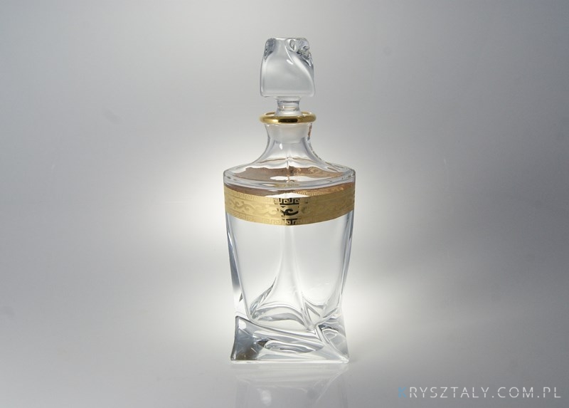 Komplet kryształowy do whisky - QUADRO RICH GOLD (whisky set 1+6)  - zdjęcie duże 5