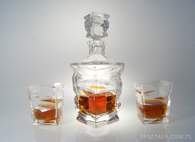 Komplet kryształowy do whisky - ZIG ZAG (whisky set 1+6) (CZ761798)  - zdjęcie duże 1