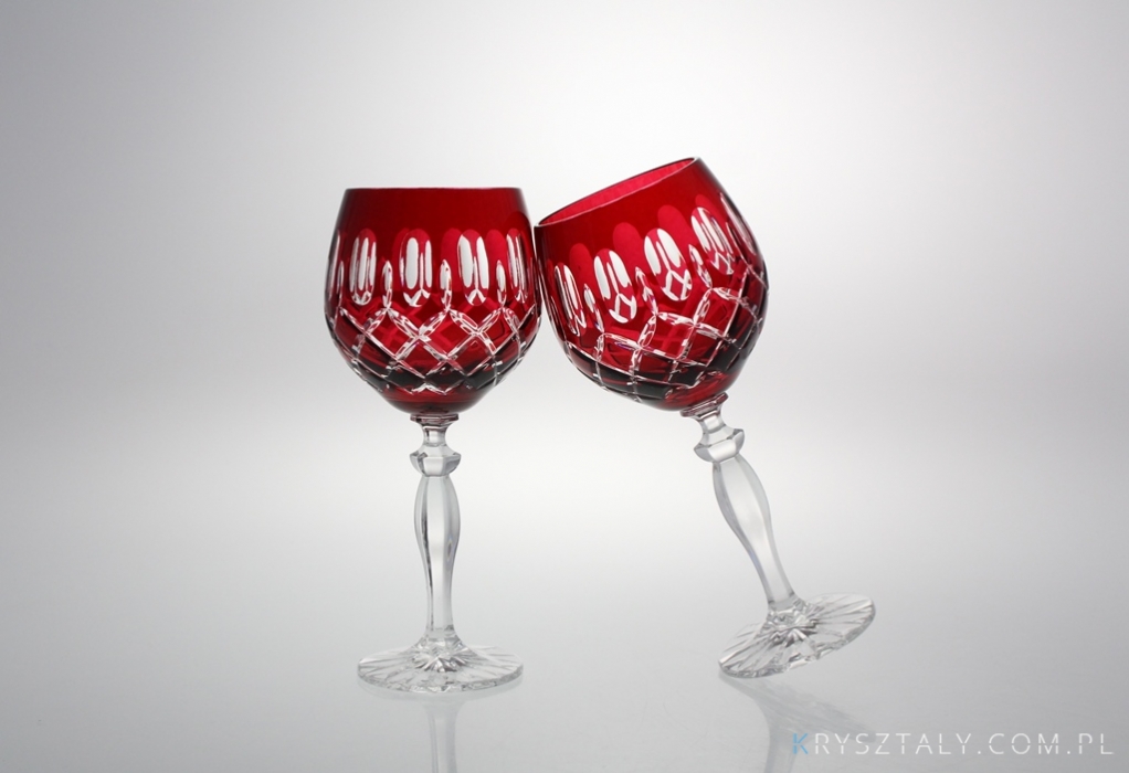 Kieliszki kryształowe do wina 300 ml - RUBIN (372X CARO)  - zdjęcie duże 1