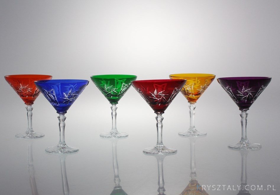 Kieliszki kryształowe do martini 115 ml - KOLOR MIX  - zdjęcie duże 2